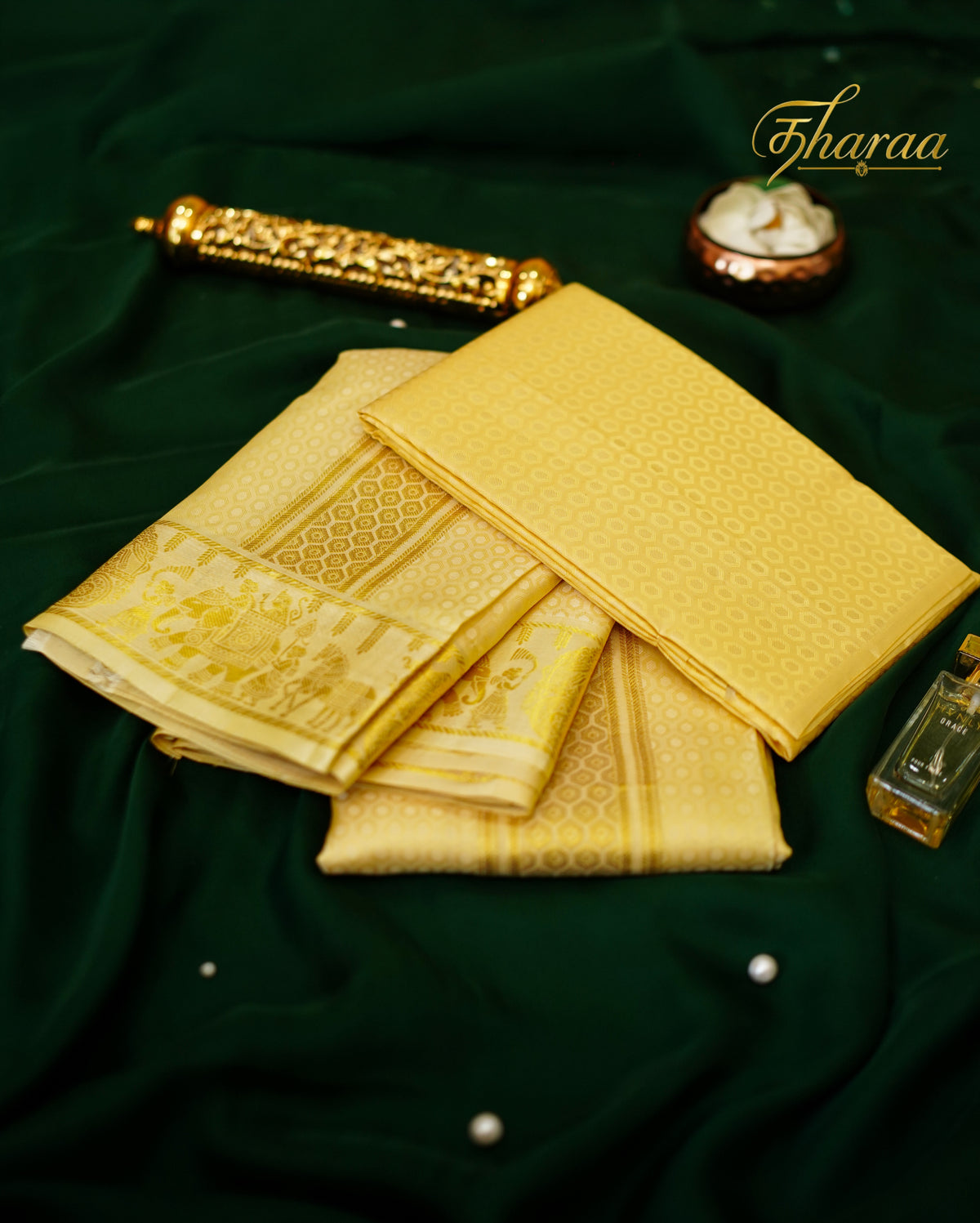 Rajamudra(pure silk|Gold border)