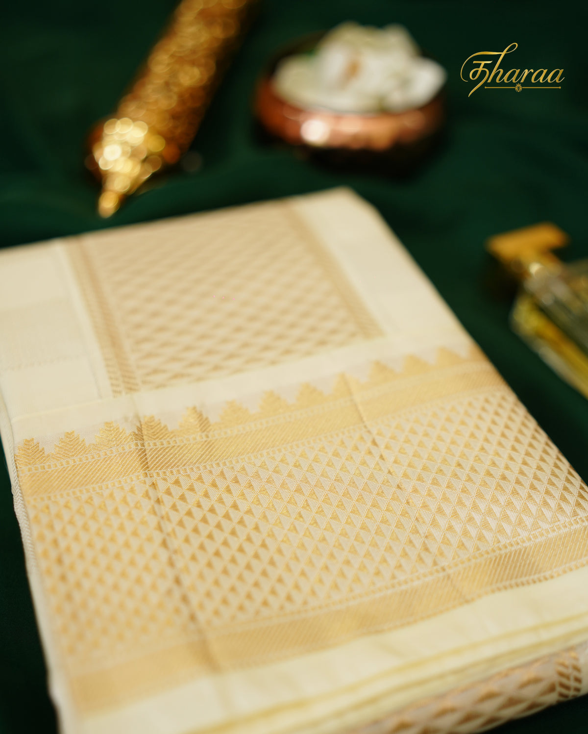 Maravarman(Semi Silk|Gold Border dhoti)
