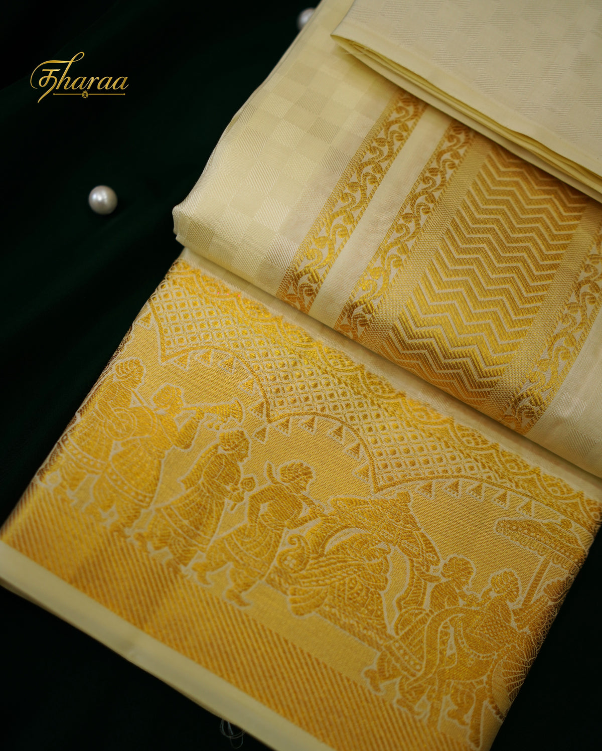 Rajapallava(pure silk|Off white)
