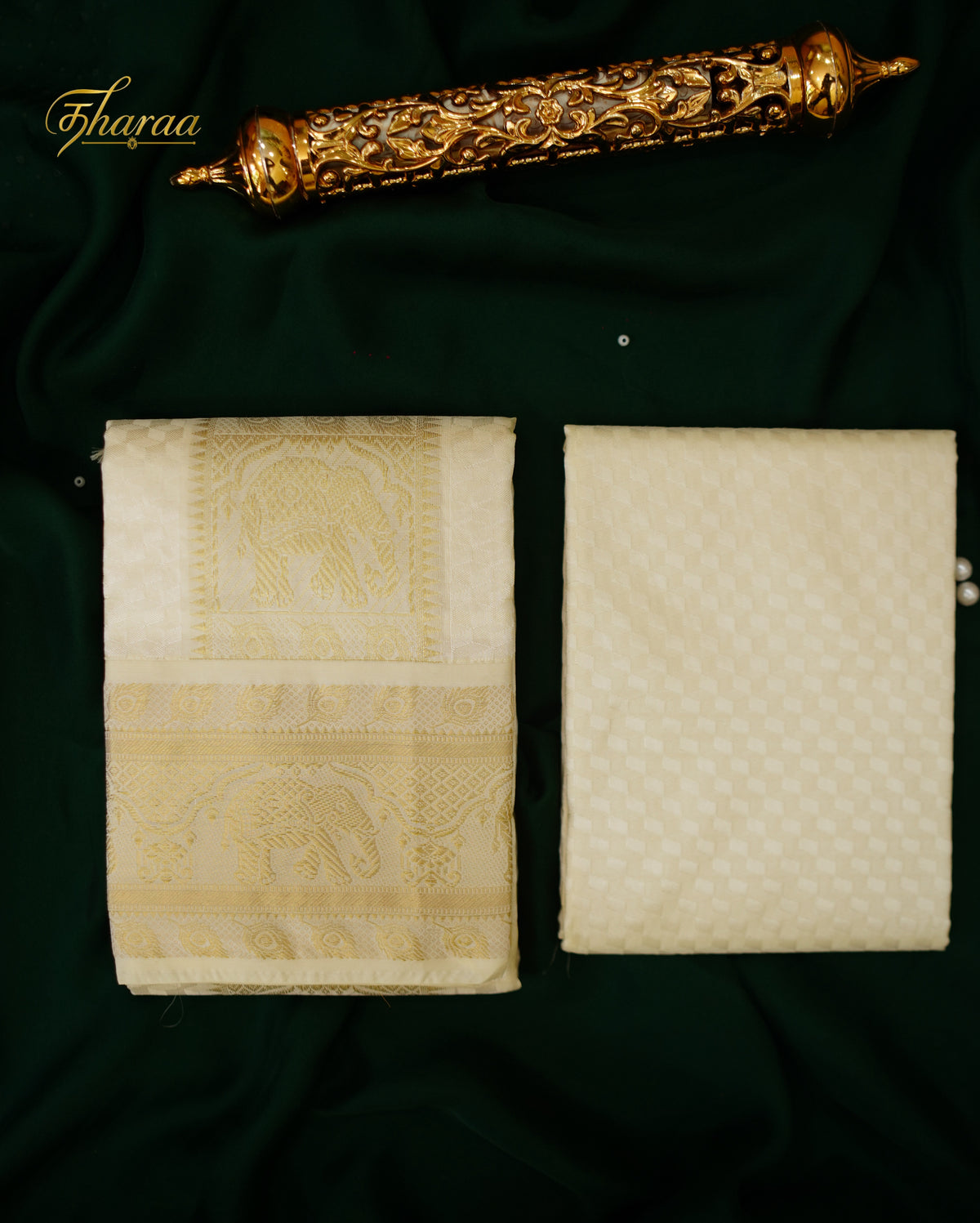 Dharmavarman(Semi Silk|Elephant Border dhoti)