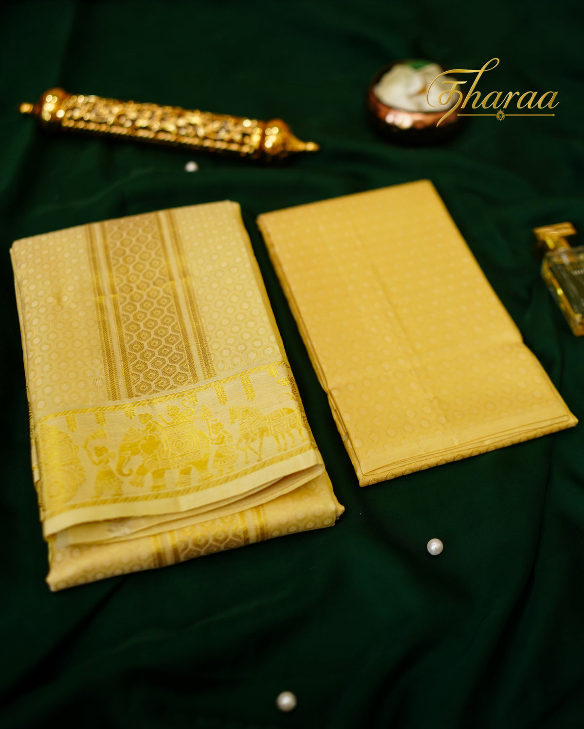 Rajamudra(pure silk|Gold border)