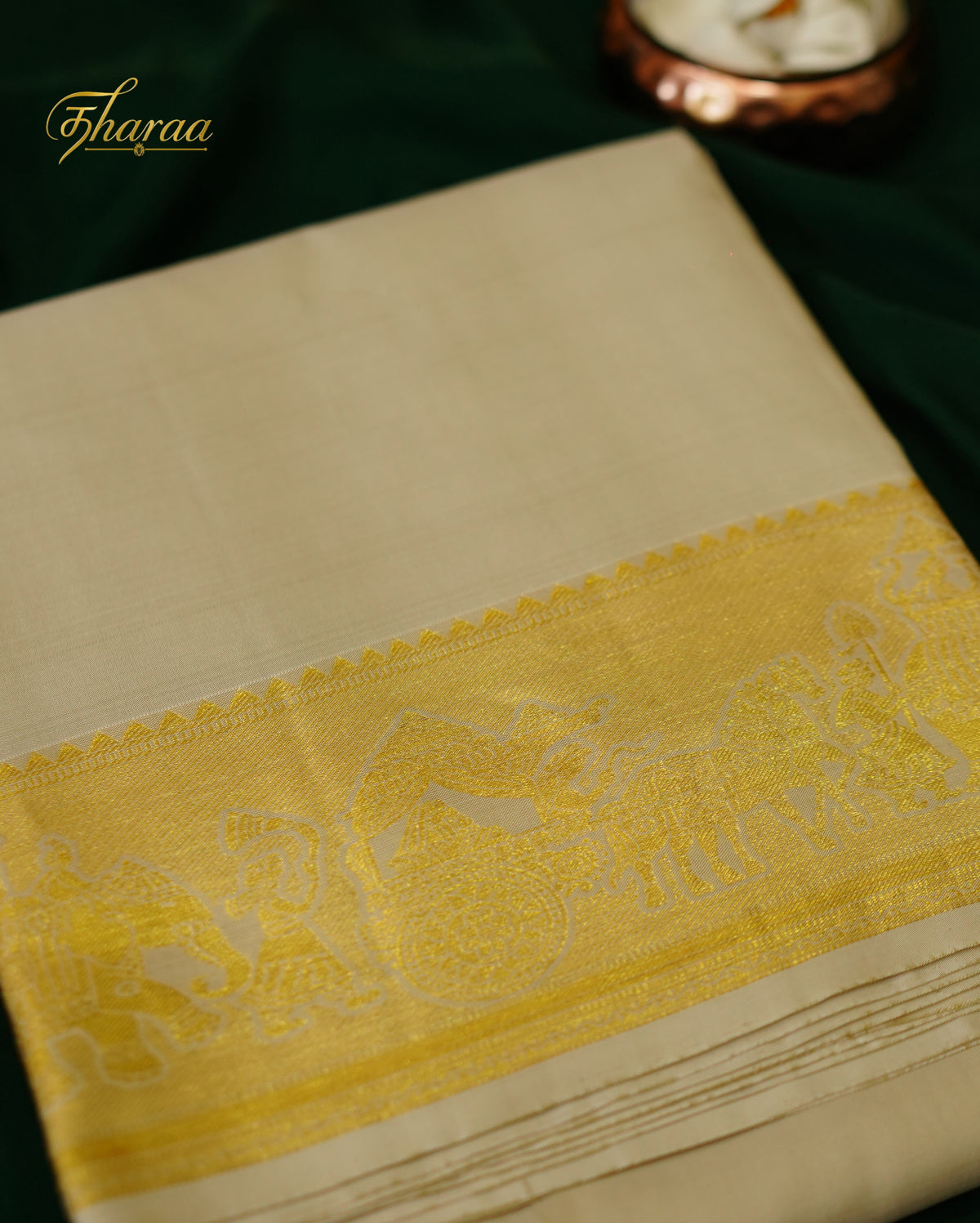 Kulasekaran(pure silk|off gold)