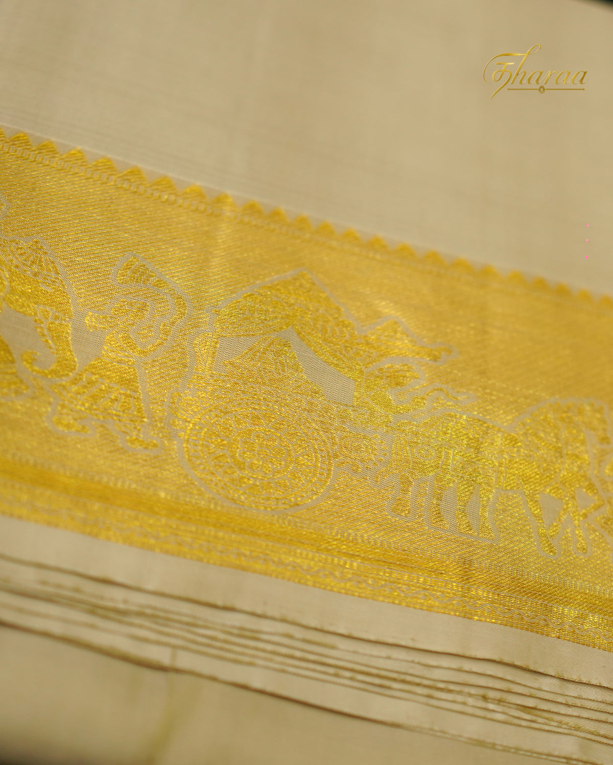 Kulasekaran(pure silk|off gold)