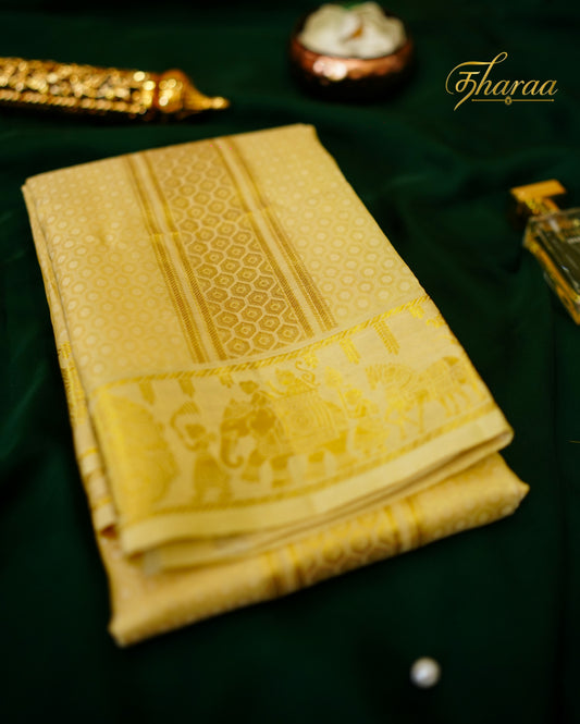 Rajamudra(pure silk|Gold border)