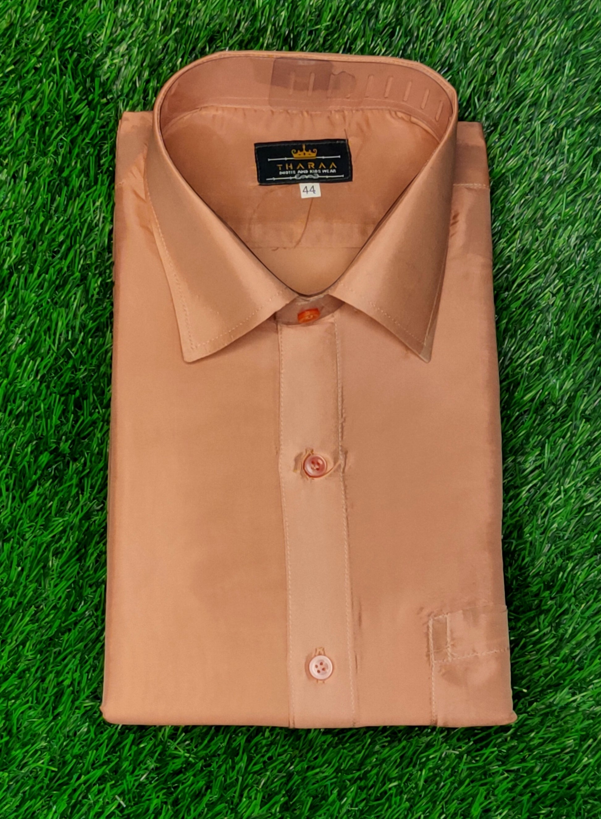 Aadrik- Rose Gold Dhoti Tharaa Dhotis and Shirts Aadrik- Rose Gold Dhoti Tharaa Dhotis and Shirts
